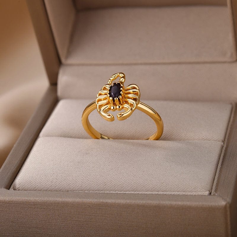 Zircon Scorpion Ring - Floral Fawna