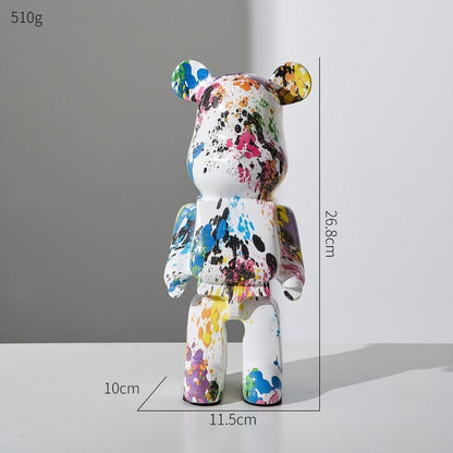 Abstract Bear Statue - Floral Fawna