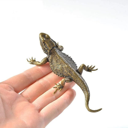 Copper Bearded Dragon Ornament - Floral Fawna