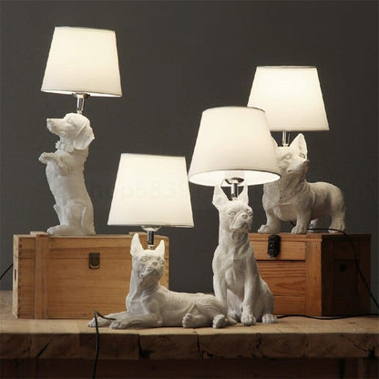 Doggy Table Lamp - Floral Fawna