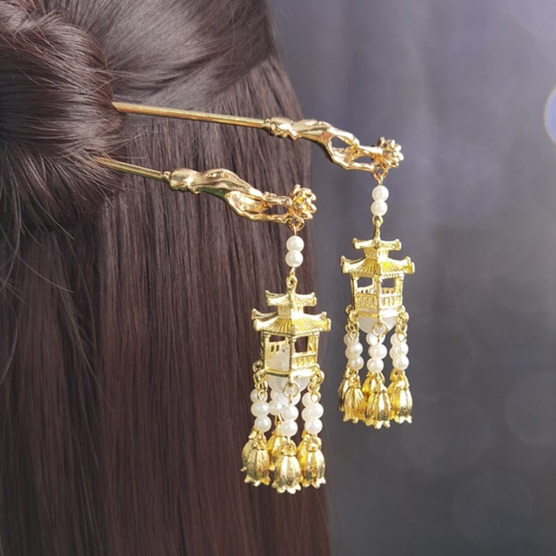 Chinese Style Hair Pin - Floral Fawna