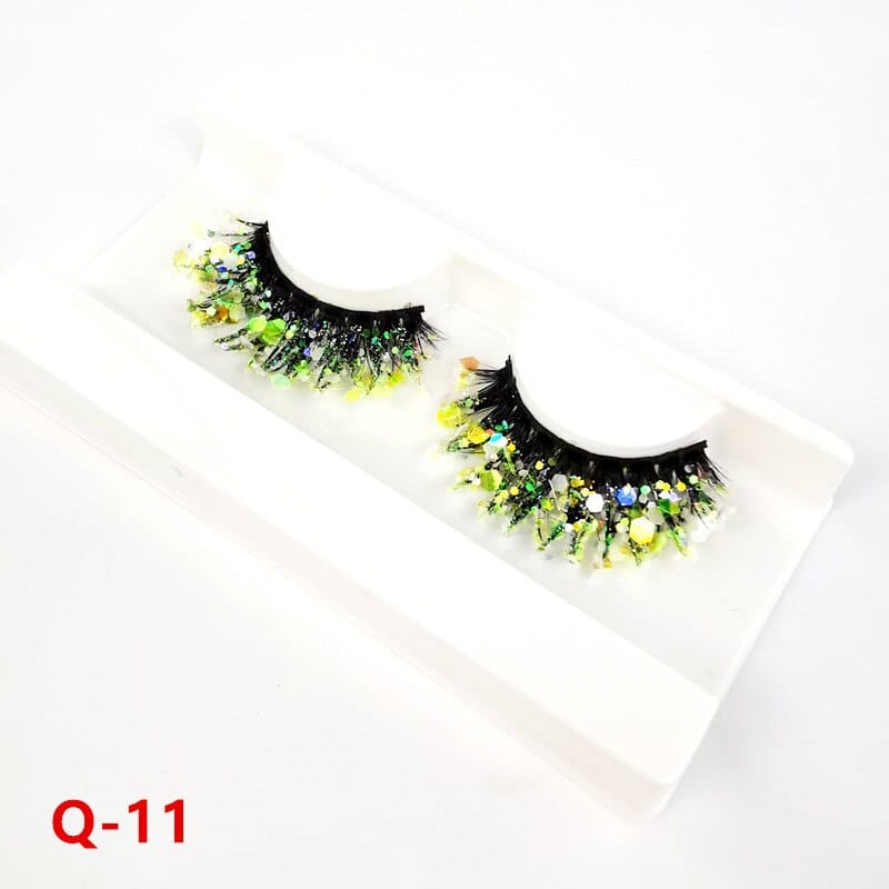 Luminous Sequin False Eye Lashes - Floral Fawna