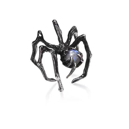 Crystal Ball Spider Ring - Floral Fawna