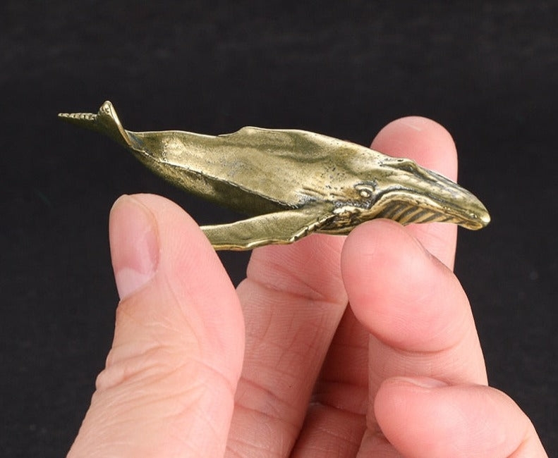 Copper Whale Ornament - Floral Fawna