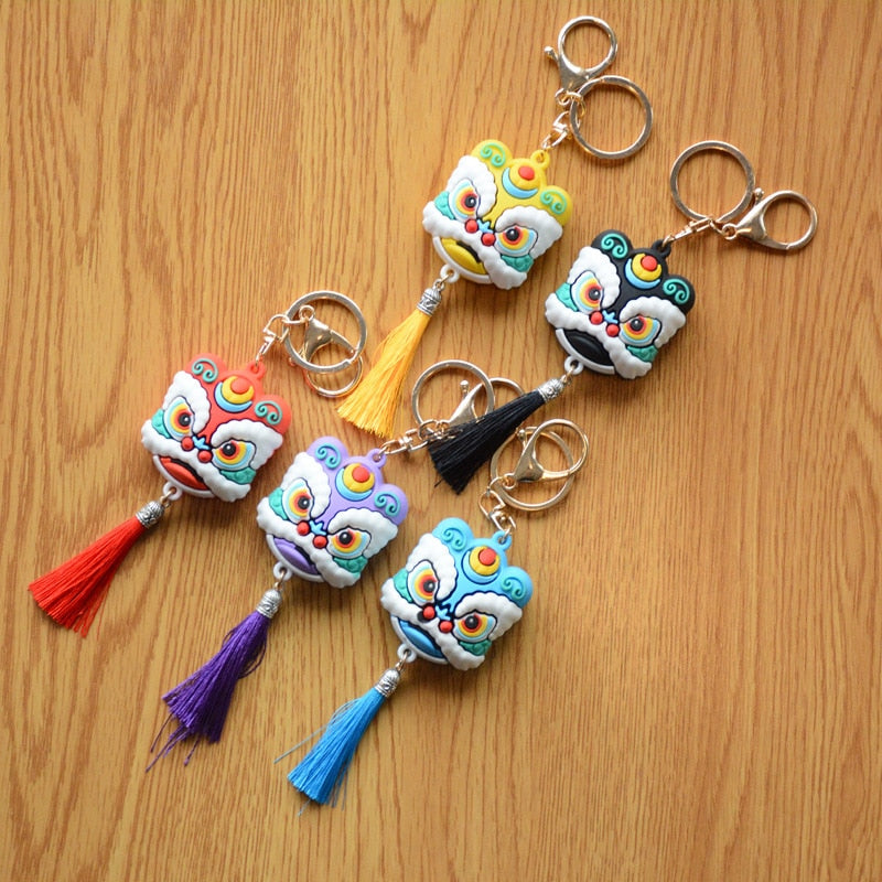 Lion Dance Keyring - Floral Fawna