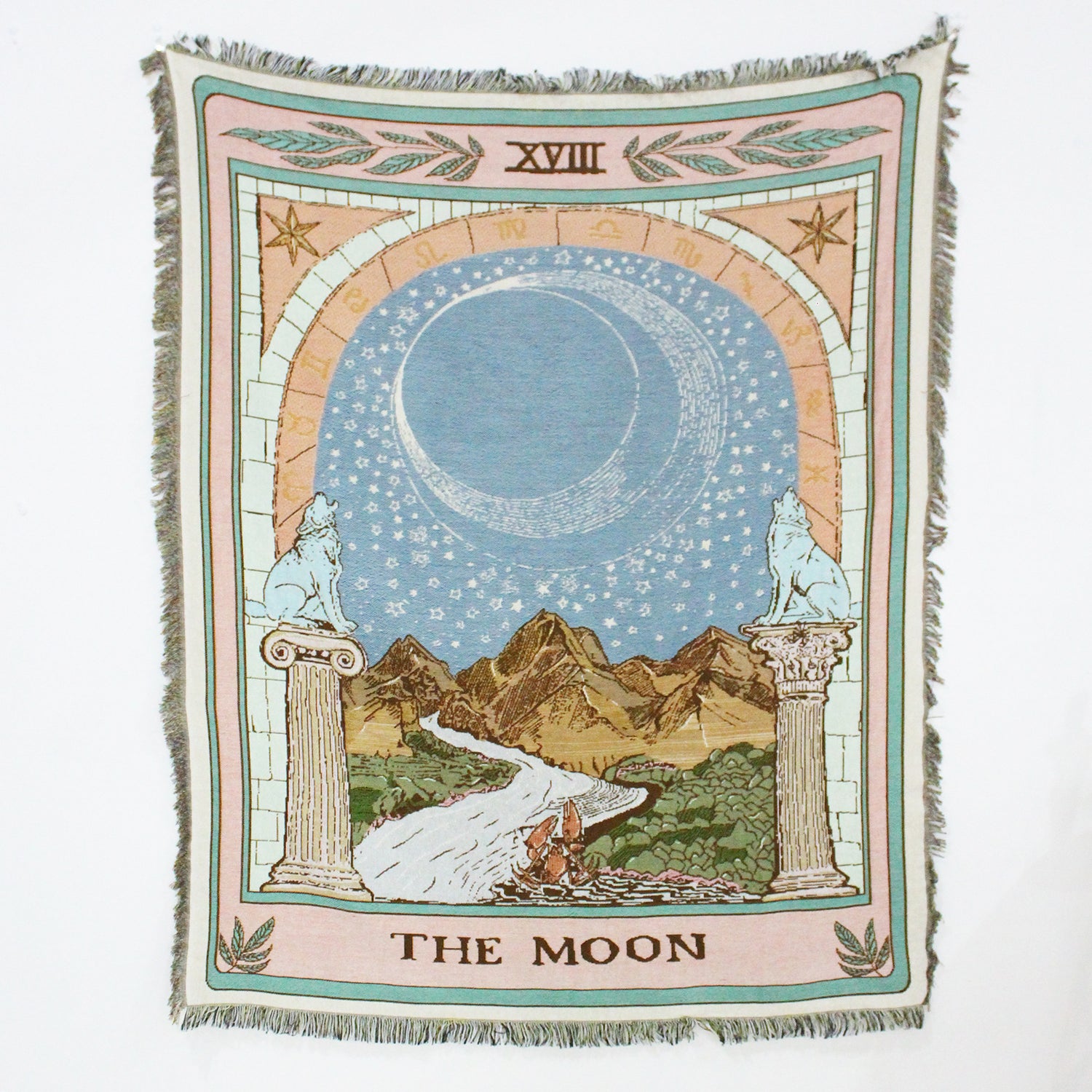 The Sun, Moon and Star Tapestry Throw - Floral Fawna