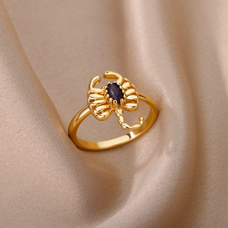 Zircon Scorpion Ring - Floral Fawna