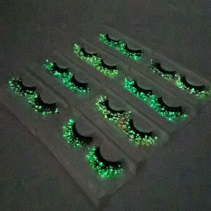 Luminous Sequin False Eye Lashes - Floral Fawna