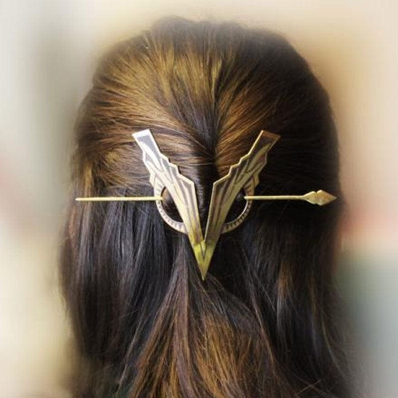 Viking Owl Hair Barrette - Floral Fawna