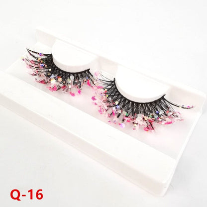 Luminous Sequin False Eye Lashes - Floral Fawna