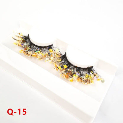 Luminous Sequin False Eye Lashes - Floral Fawna