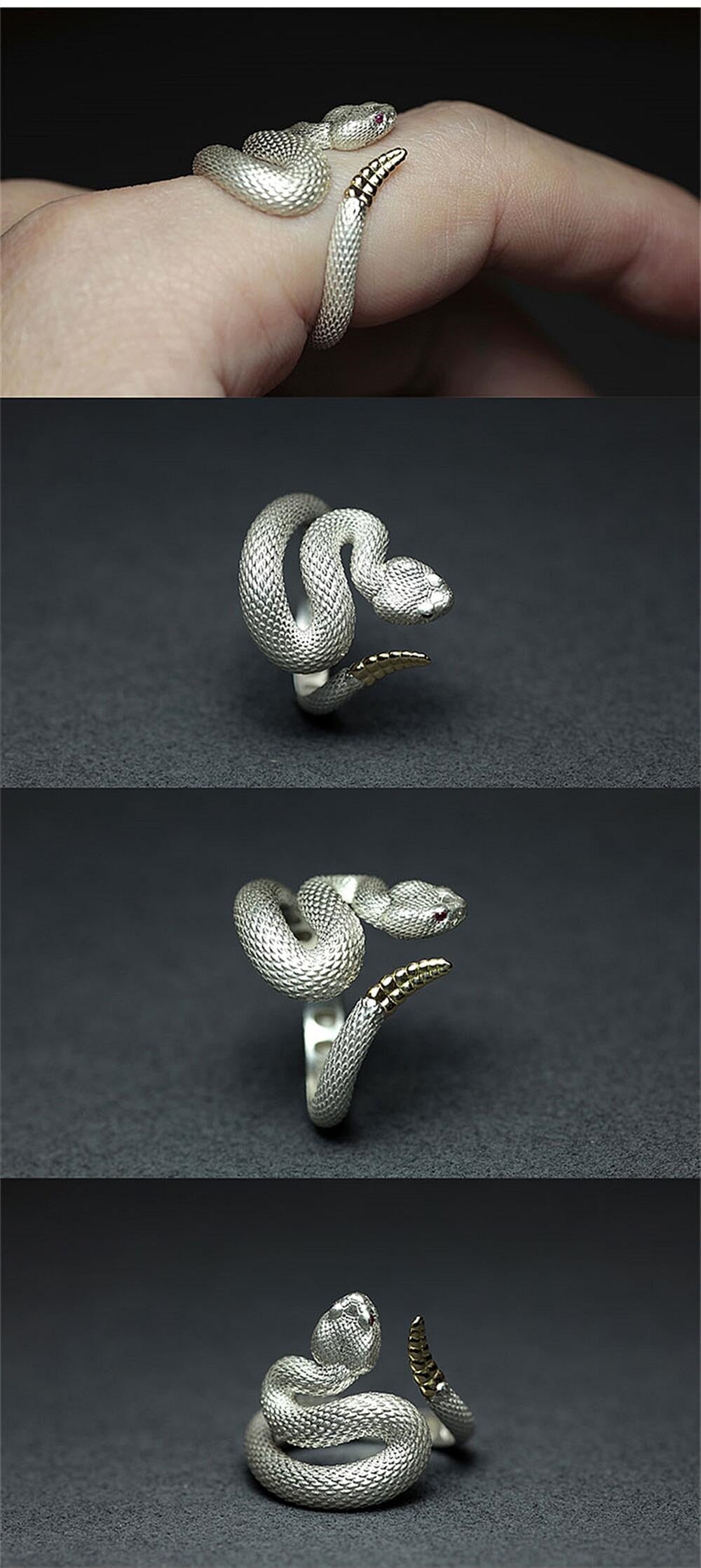 Rattlesnake Resizable Ring - Floral Fawna