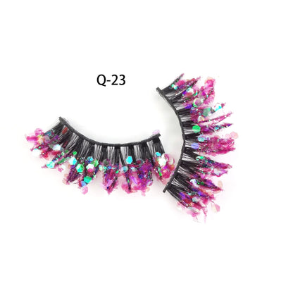 Luminous Sequin False Eye Lashes - Floral Fawna