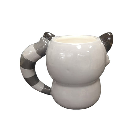 3D Raccoon Mug - Floral Fawna