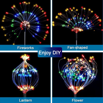 Solar Firework/Jellyfish Outdoor Lights - Floral Fawna