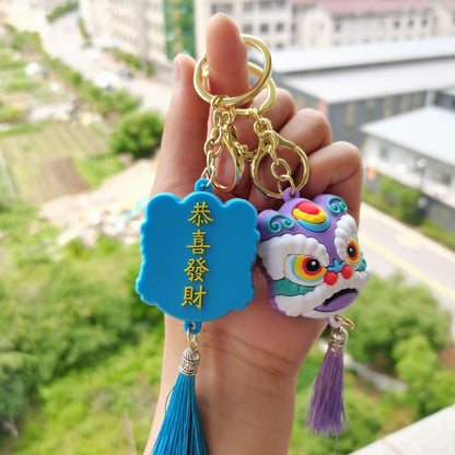 Lion Dance Keyring - Floral Fawna