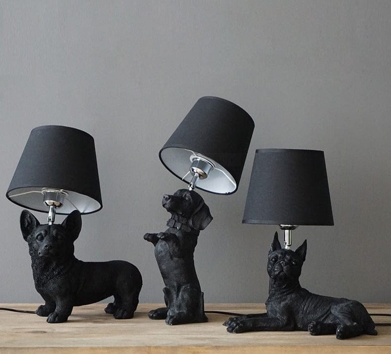 Doggy Table Lamp - Floral Fawna