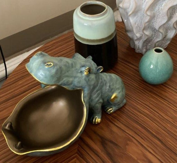 Hippopotamus Jewellery Holder - Floral Fawna