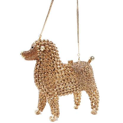 Rhinestone Poodle Bag - Floral Fawna