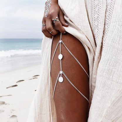 Summer Boho Leg Chain Jewellery - Floral Fawna