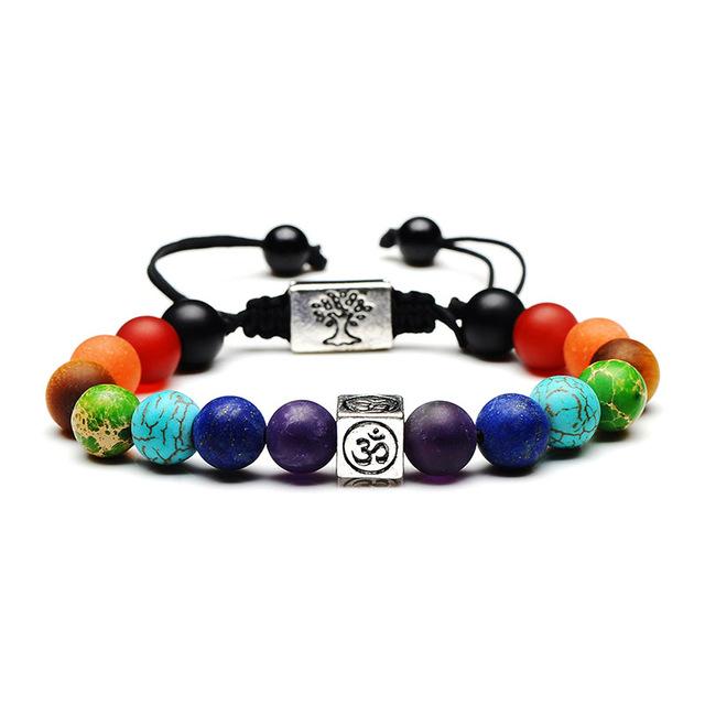 7 Chakra &amp; Tree Of Life Healing Bracelet - Floral Fawna