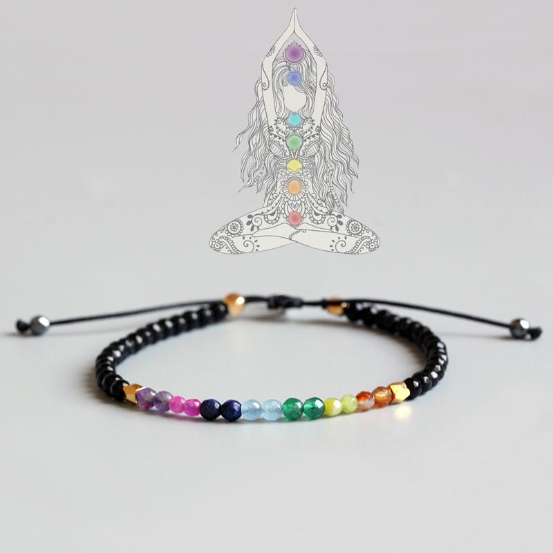 7 Chakra Yoga Healing Bracelet - Floral Fawna