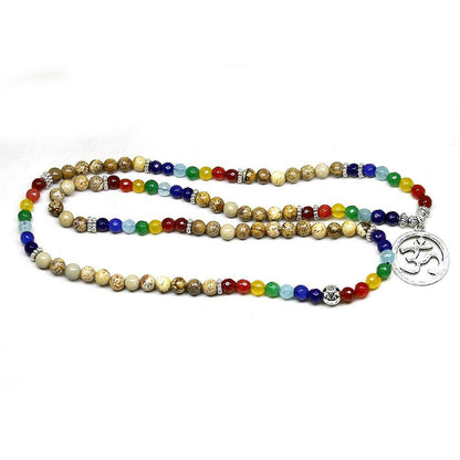 7 Chakras Multilayer Om Bracelet - Floral Fawna