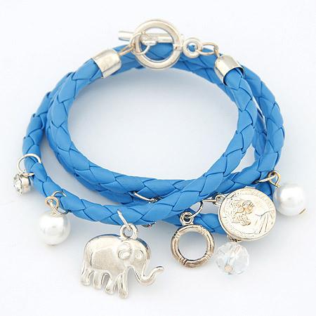 Elephant Statement Charm Bracelet - Floral Fawna