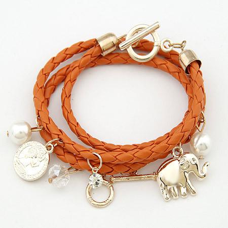 Elephant Statement Charm Bracelet - Floral Fawna