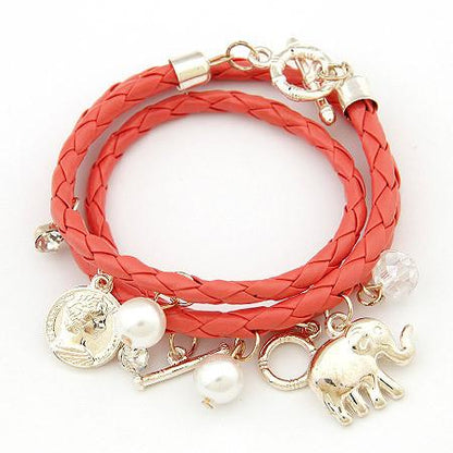 Elephant Statement Charm Bracelet - Floral Fawna