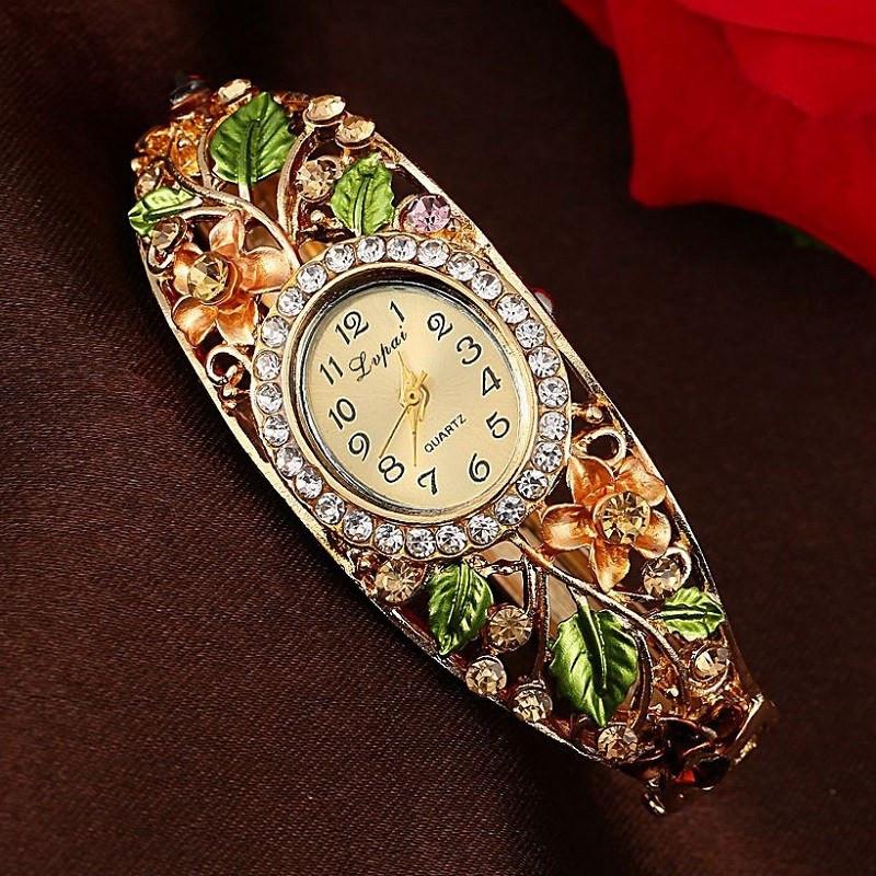 Flower Gemstone Watch Bracelet - Floral Fawna