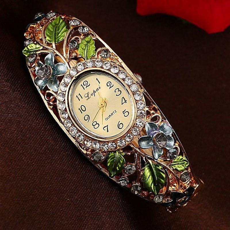 Flower Gemstone Watch Bracelet - Floral Fawna