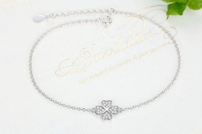 Four Leaf Clover Charm Bracelet - Floral Fawna