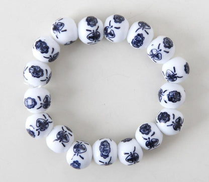 Jingdezhen Porcelain Beads Bracelet - Floral Fawna