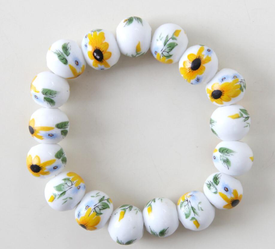 Jingdezhen Porcelain Beads Bracelet - Floral Fawna