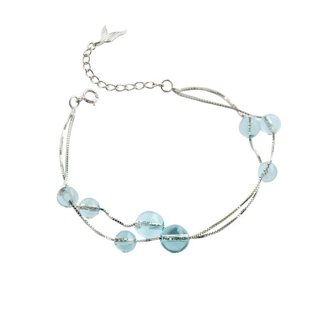 Mermaid Sea Foam Silver Bracelet - Floral Fawna