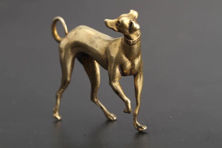 Copper Dog Ornament - Floral Fawna