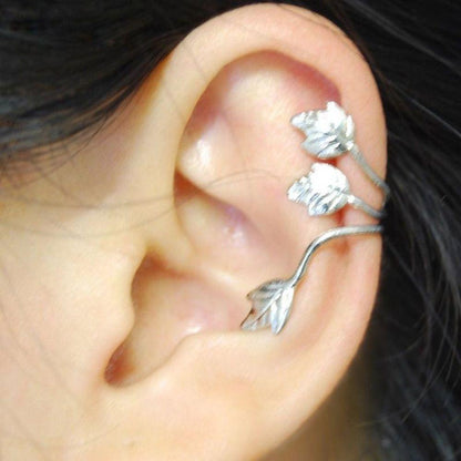 Leaf Wrap Ear Cuffs - Floral Fawna