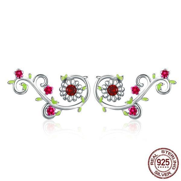 Blooming Flower Vine Earrings - Floral Fawna