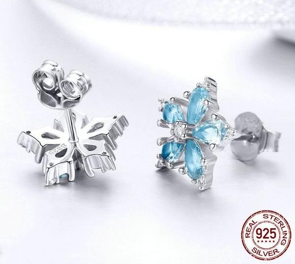 Blooming Snowflakes Sterling Silver Earrings - Floral Fawna