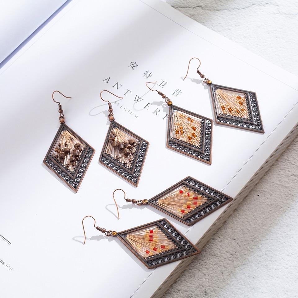 Bohemian Ethnic Inspired Earrings - Floral Fawna