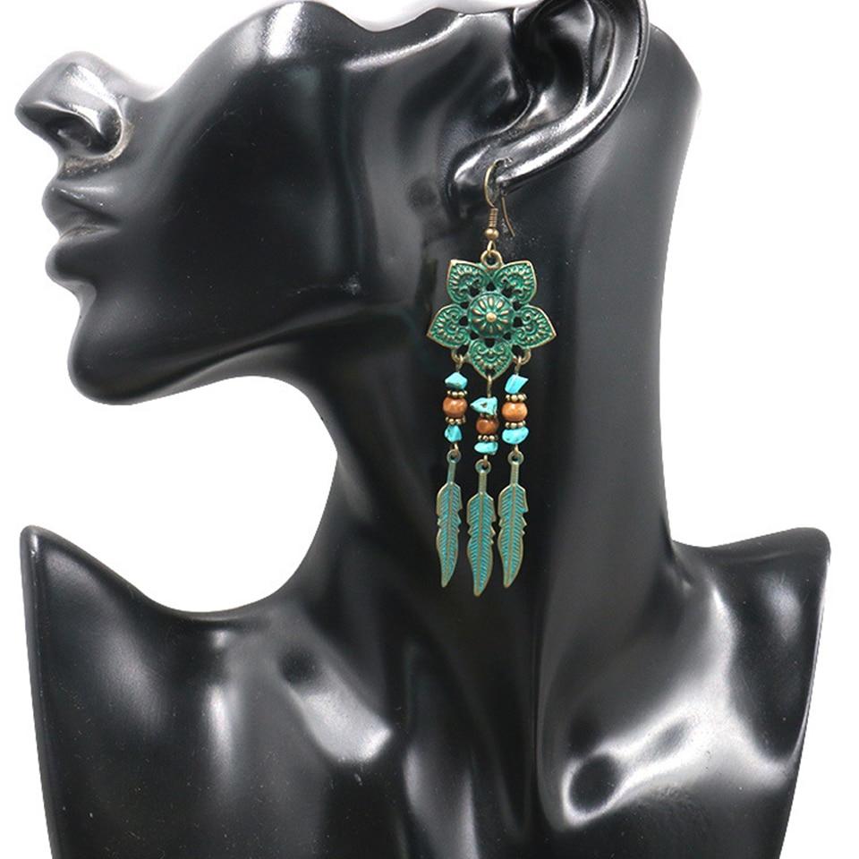 Bohemian Flower Turquoise Earrings - Floral Fawna