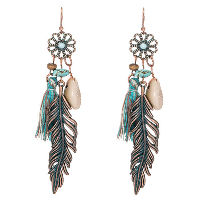 Bohemian Tassel Fringe Earrings - Floral Fawna