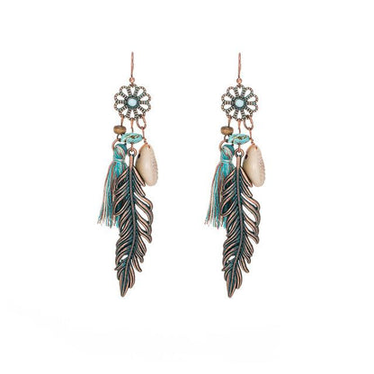 Bohemian Tassel Fringe Earrings - Floral Fawna