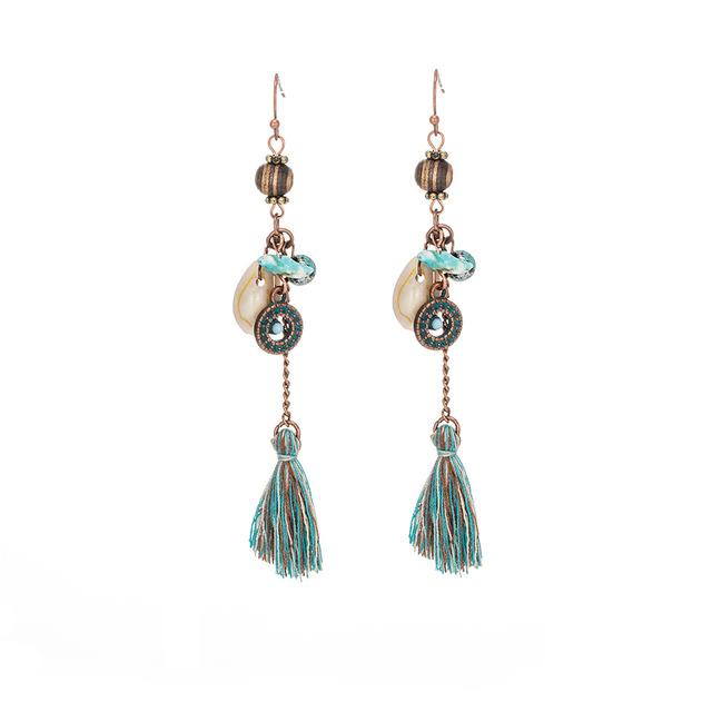 Bohemian Tassel Fringe Earrings - Floral Fawna