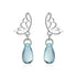 Butterfly Drop Crystal Earrings - Floral Fawna