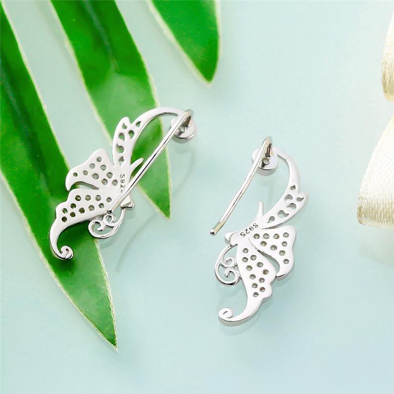 Butterfly Wings Sterling Silver Earrings - Floral Fawna