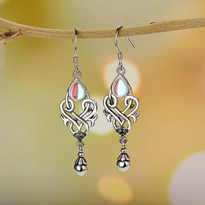 Celtic Rainbow Moonstone Earrings - Floral Fawna