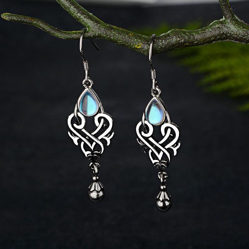 Celtic Rainbow Moonstone Earrings - Floral Fawna