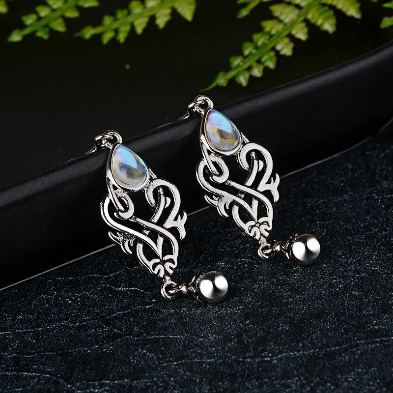 Celtic Rainbow Moonstone Earrings - Floral Fawna